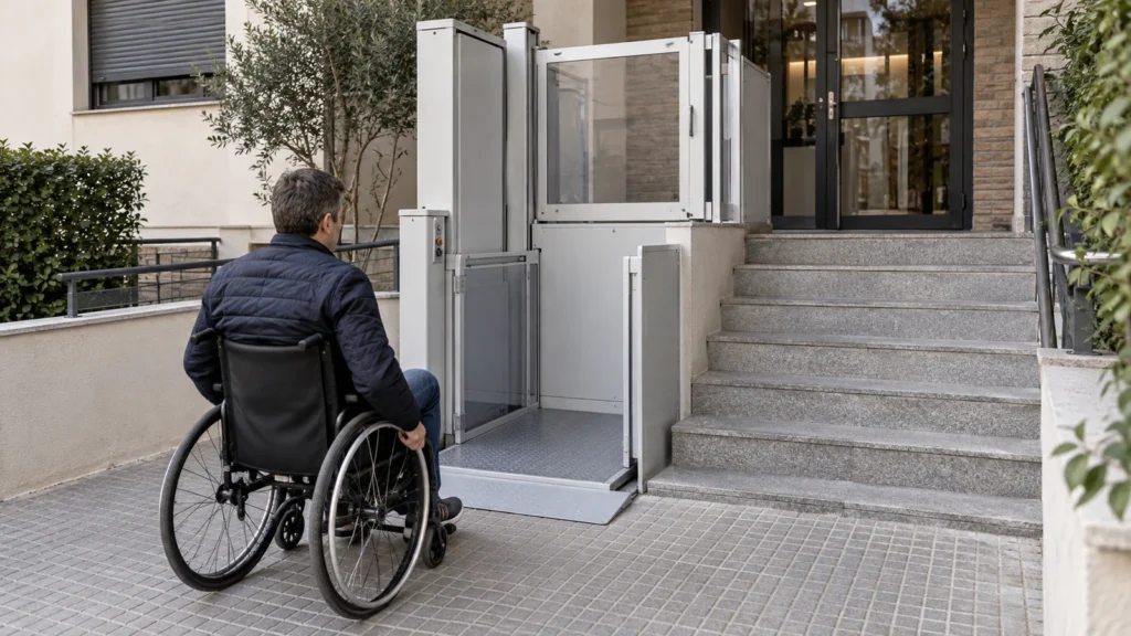 coste adaptar entrada elevador silla ruedas