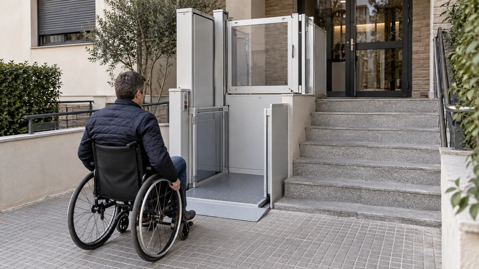coste adaptar entrada elevador silla ruedas