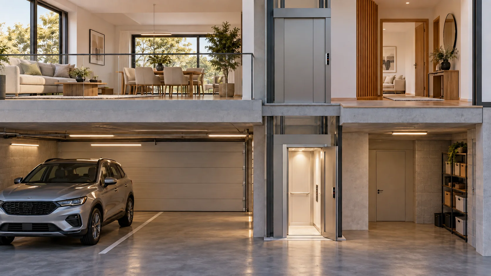 elevador garaje vivienda acceso
